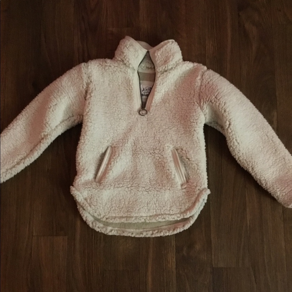 Warm fuzzy pullover off white size 5/6